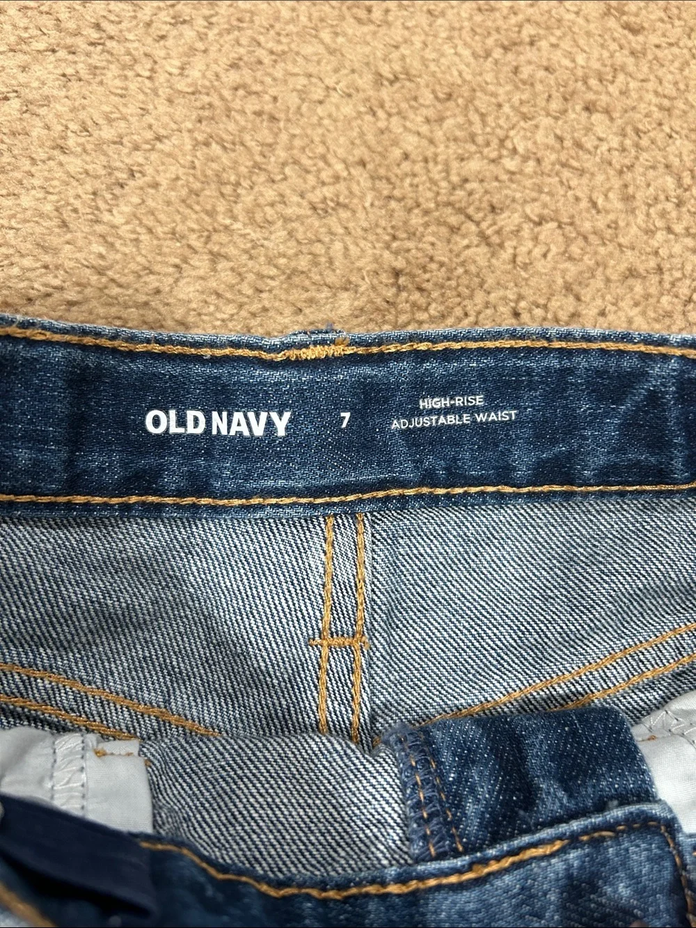 Old Navy Denim Shorts with White Lace Trim